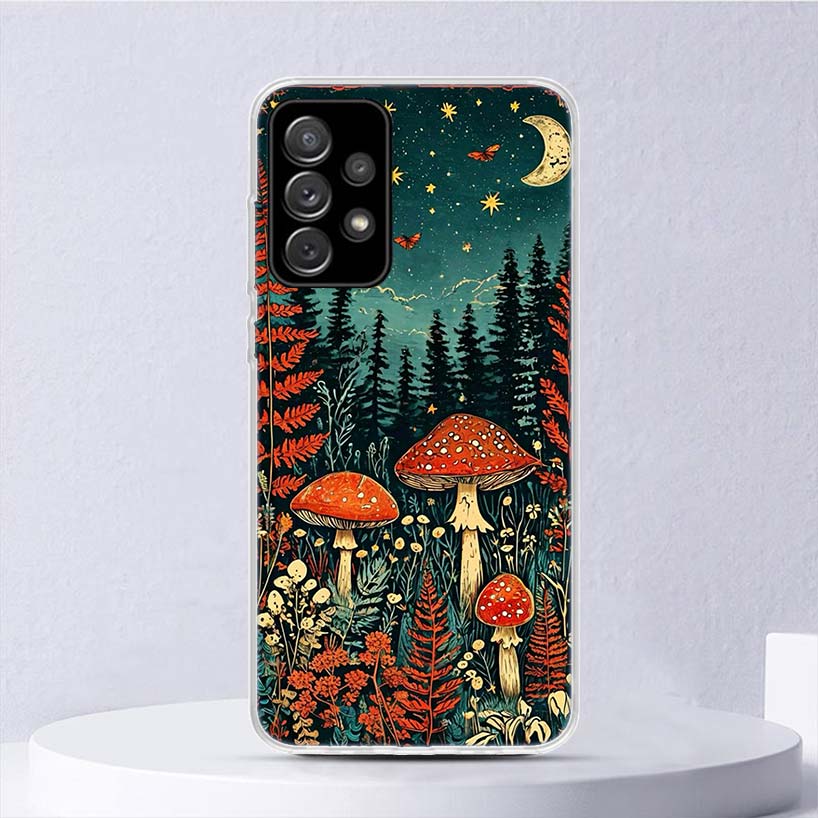 Colorful Mushroom Soft Case For Samsung Galaxy A52 A42 A32 A22 A12 A02S Phone Cover A50 A51 A70 A71 A41 A31 A21S A40 A30 A20E