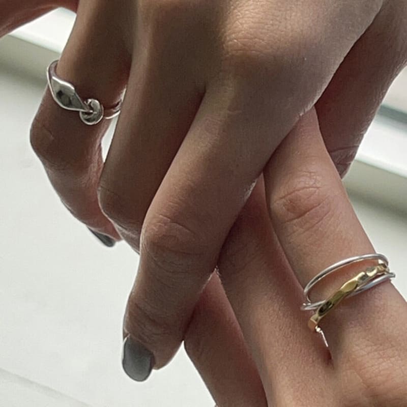mosxe [925silver] Combie layered ring