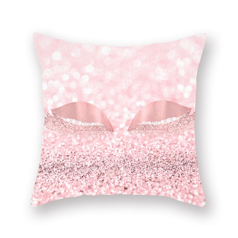 Ins Eyelash Peach Velvet Pillowcase Pillow Sleep Waist Pillowcase Home