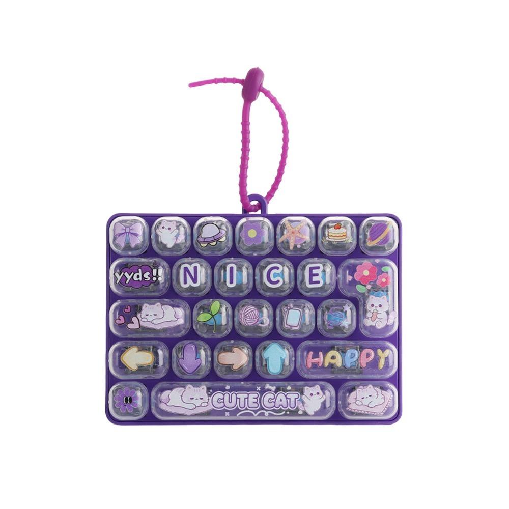 Clear Key Sounds Mechanical Keyboard Toy Cartoon Animal Patterns Bag Pendant Charm Gift Giving