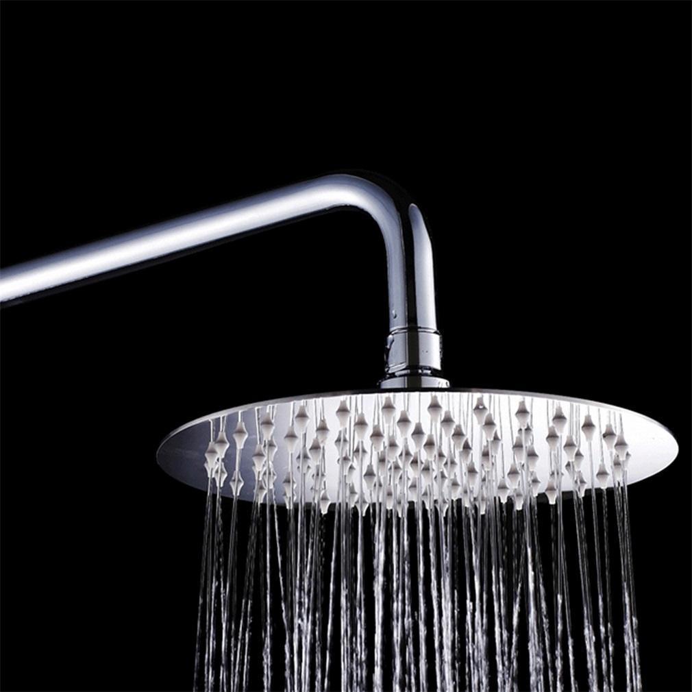Practical 8 Inch Water-saving Rain Bathroom Round Shower Head RGB Light ...