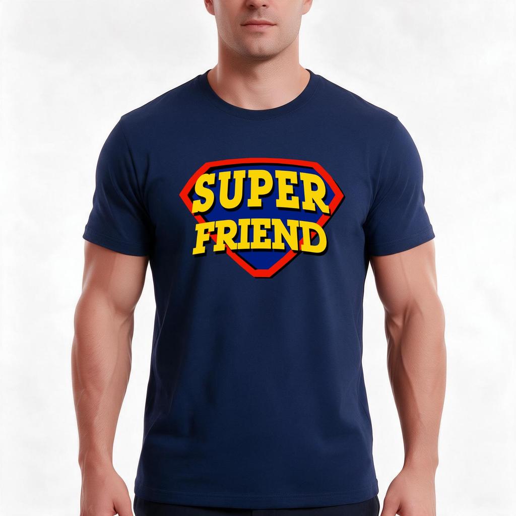 Super Friend TShirt Summer Casual Cotton Tee Oversized Streetwear Tops Vintage Graphic Print Loose Fit Short Sleeve