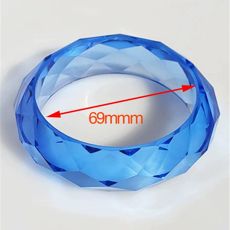 

New Fashion Transparent Crystal Clear Bracelet Irregularly Cut Diamond-Shaped Wristband Exaggerated Women s Jewelry Accessory