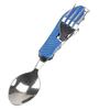 4-in-1 Faltbares Besteckset, Edelstahl Campingbesteck mit Messer Gabel Löffel Flaschenöffner, Tragbar für Outdoor Reisen