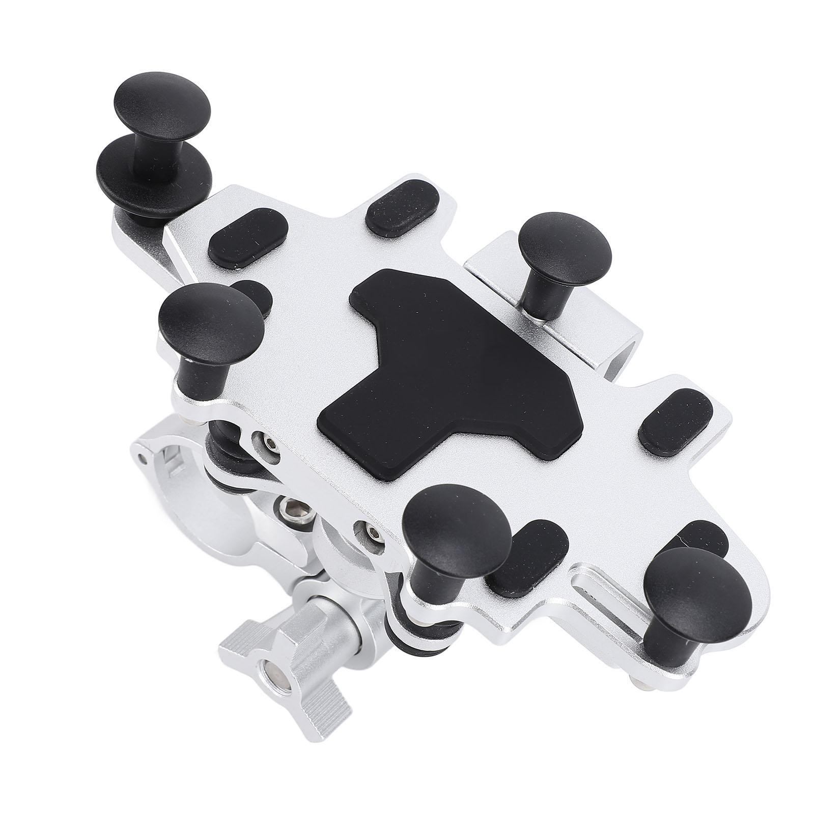 

Крепление для телефона на мотоцикл из алюминиевого сплава, противоударный держатель для телефона на велосипед, быстросъемный зажим на руль для серебряный