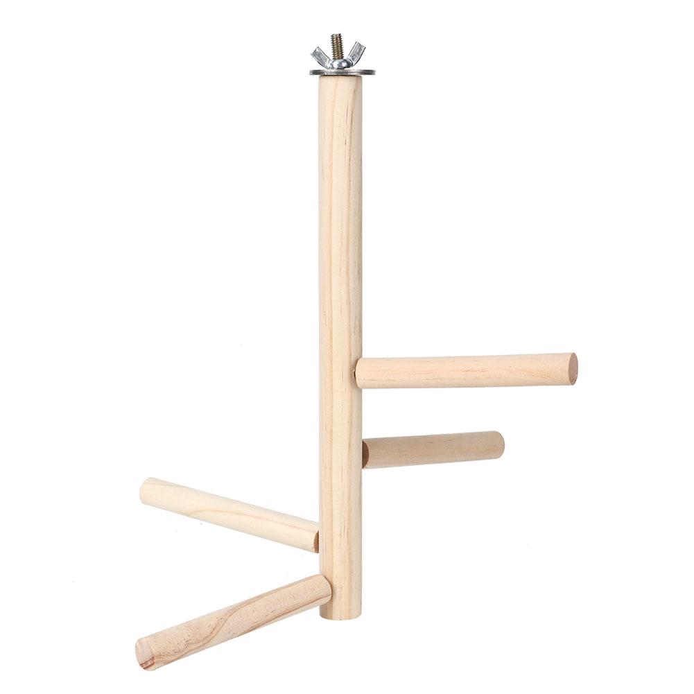 Wooden Bird Cage Stand Parrot Perch Training Stands or Parakeets Lovebirds Cockatiels Resting Rack
