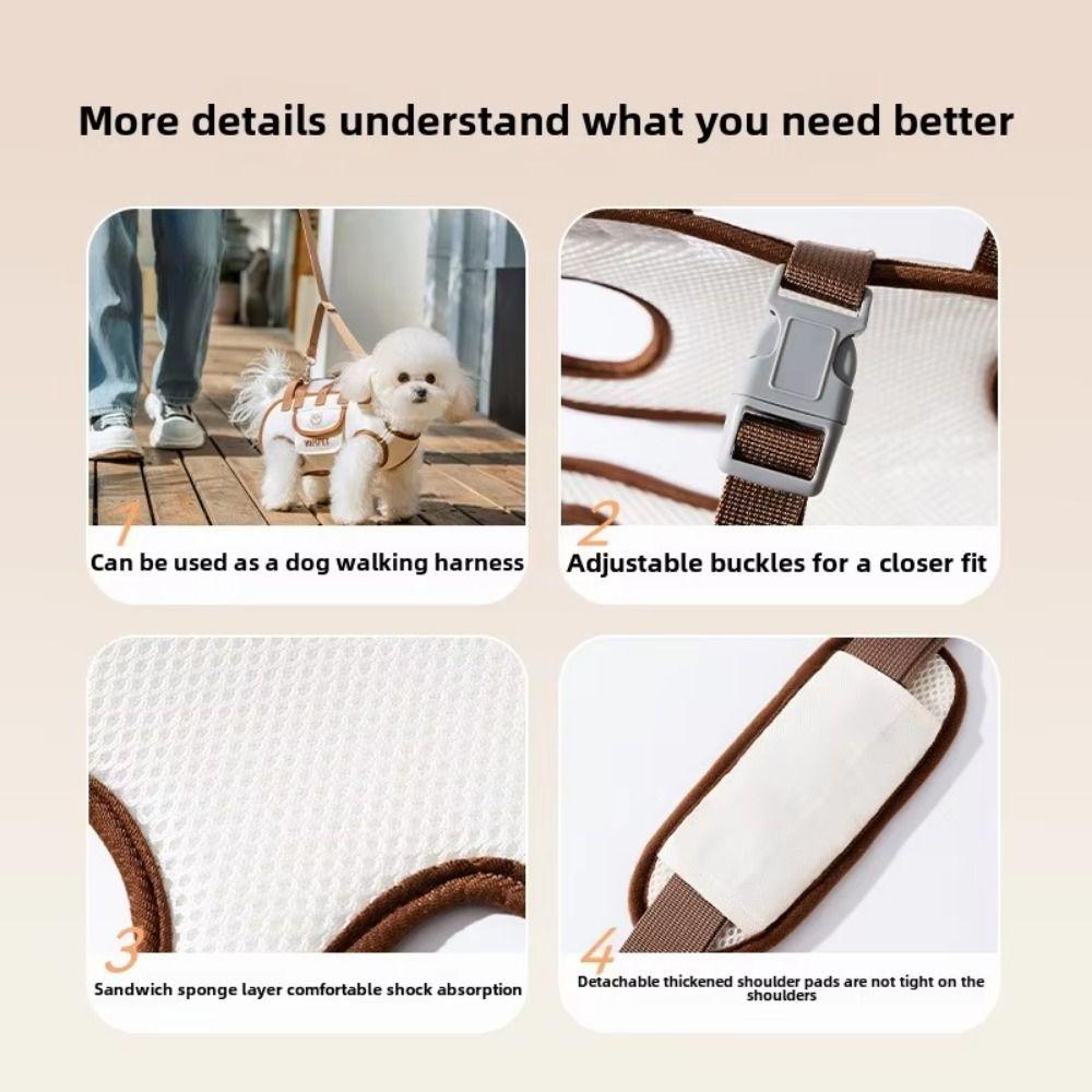 Double Shoulder Dog Carrier Backpack Adjustable Dog Outing Bag Portable Pet Strap Artifact  Travel