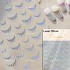 5D Bronzing Star Nail Art Stickers 1pcs Luxury Diamond Gold Sliver Laser Pentacle Self Adhesive Nail Decorations Slider Decals