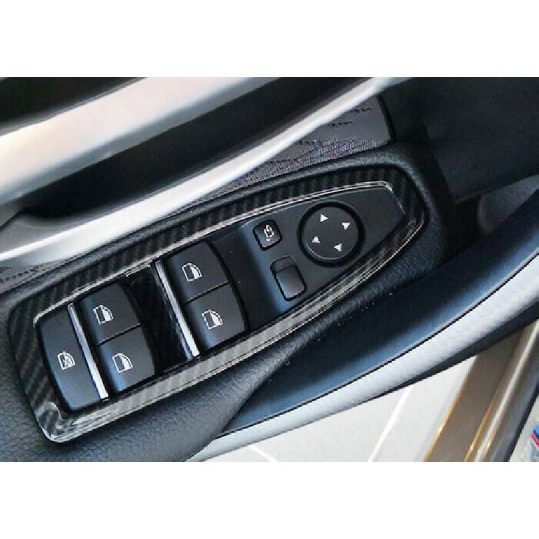 For BMW 3 4 Series GT 13- Carbon Fiber Window Lift Panel Switch Cover Frame