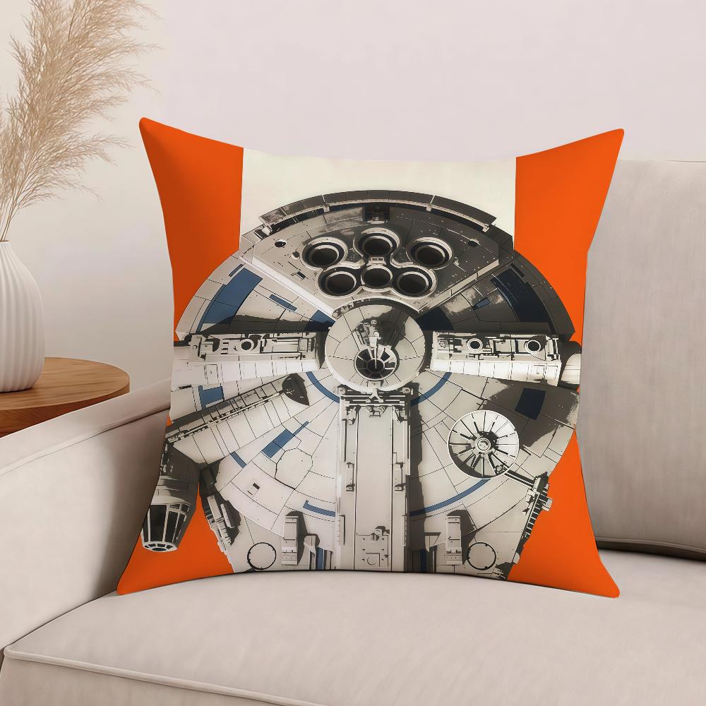 Movie S-Star W-Wars Darth V-Vader Baby Y-Yoda Pillow Case Office Cushions Suitable For Sofa Car Bedroom Decorative Cushion Cover