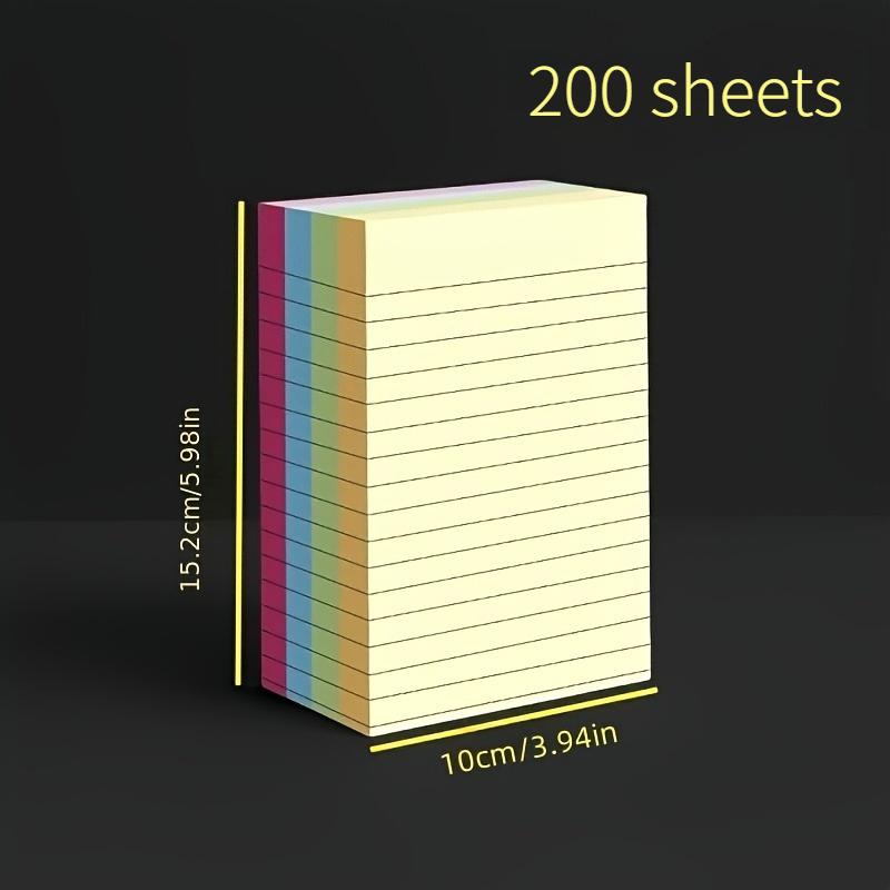 

Барвисті 100-сторінкові липкі нотатки Креативний блокнот для записів Чотири кольори Відривний блокнот для студентів, офісу, дому 15*7.6cm/200 Pages