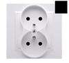 Dubbelstopcontact met randaarde, monoblok, 16A, 250V~, schroefklemmen