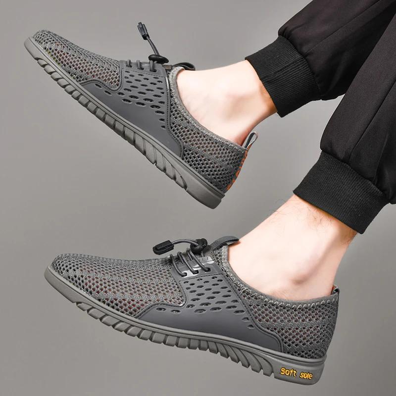 Fashion New Spring Summer Mens Casual Shoes New Comfort Mesh Breathable Sneakers High Quality Men Shoes Zapatos Hombre Plus Size 37-47