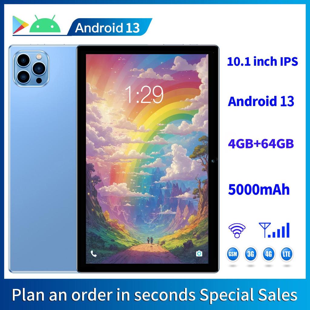 BDF 4GB+64GB 10.1 Inch Bluetooth 5000mAh Tablet Android13 PC