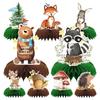 9PCS Set Woodland Animals Centerpieces Oh Deer Baby Is Here We Can Bearly Wait Honeycomb Table Decorations Adventure Awaits