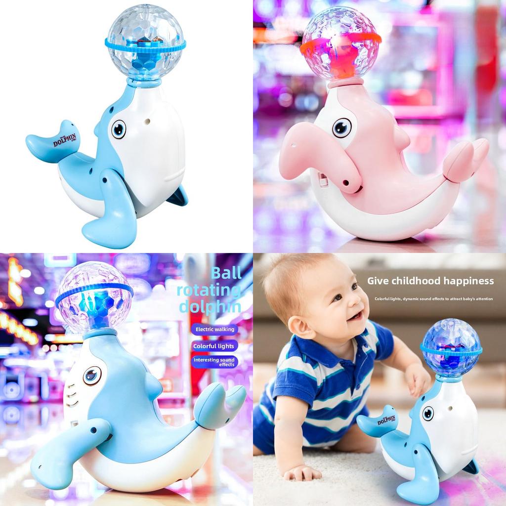 Light Up Dolphin Toy With Sound And Light For Kids Play And Development