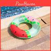 New Pvc Inflatable Watermelon Swim Ring With Backrest Handle For Adults And Kids Water Sports Equipment