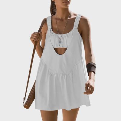 2024 Women's European-American Sports Dress & Shorts Set