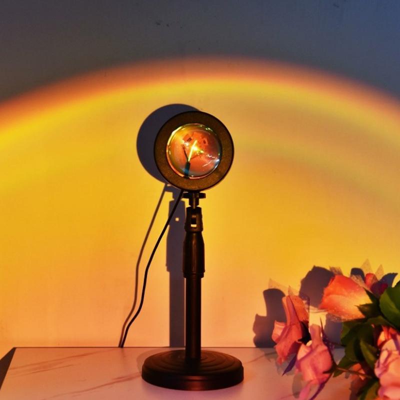LED USB Sonnenuntergang Projektorlampe Heimdekoration Tragbares Nachtlicht Stimmungs-Neonlicht