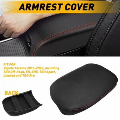 Center Console Armrest Cover Pad Protector For Toyota Tacoma 2016-23 Leather EXV