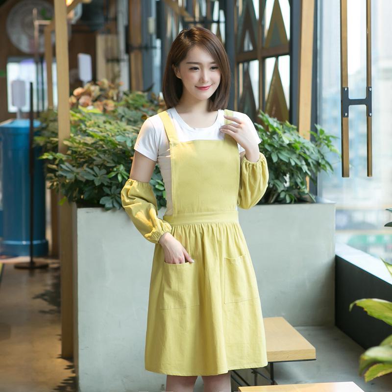 Women's Double-Layer Apron: Fashionable Princess Design for Kitchen or Coffee Shop