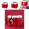Plush Square Christmas Cat House Ideal For Winter Warmth And Comfort For Your Feline Friend