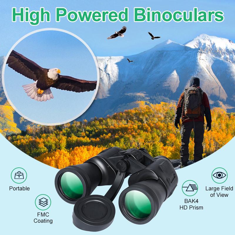 Outdoor Paul 20X50 HD Binoculars with High Magnification and 10X50 Handheld Photography Capability