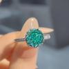 Octagonal Rose-Cut Tanzanite Pendant with High-Carbon Diamonds, Colorful Diamond Earrings, and Paraiba Ring