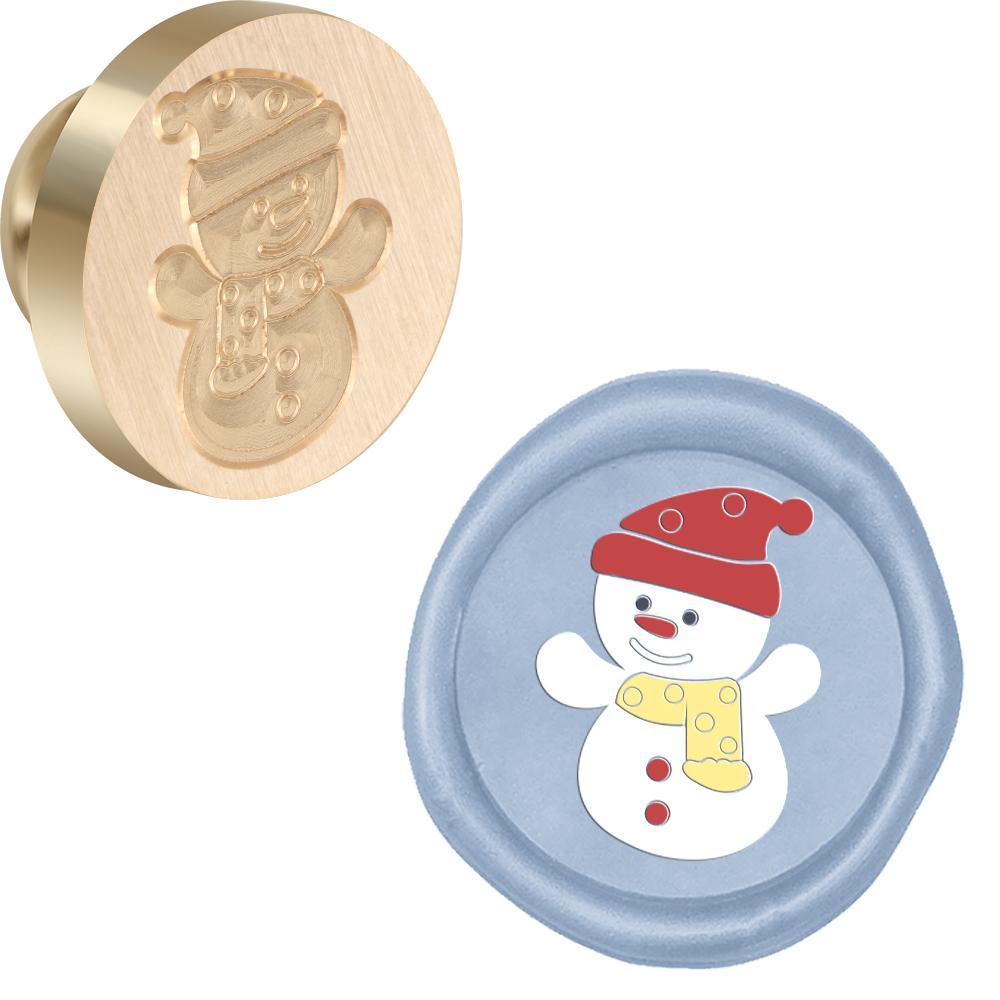 

Merry Christmas Series Wax Seal Stamp Holly Truck Snowflakes Santa pattern Sealing Wax Stamp 25mm Removable Brass Head for Envel