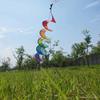 Large Rainbow Wind Spinner 43 Inch Nylon Outdoor Garden Ornament Foldable Design for Yard Decoration