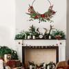 Elegant Christmas Wreath Hanging Decoration for Home Offices, Easy Installation,Illuminated Wreath Christmas Accessories