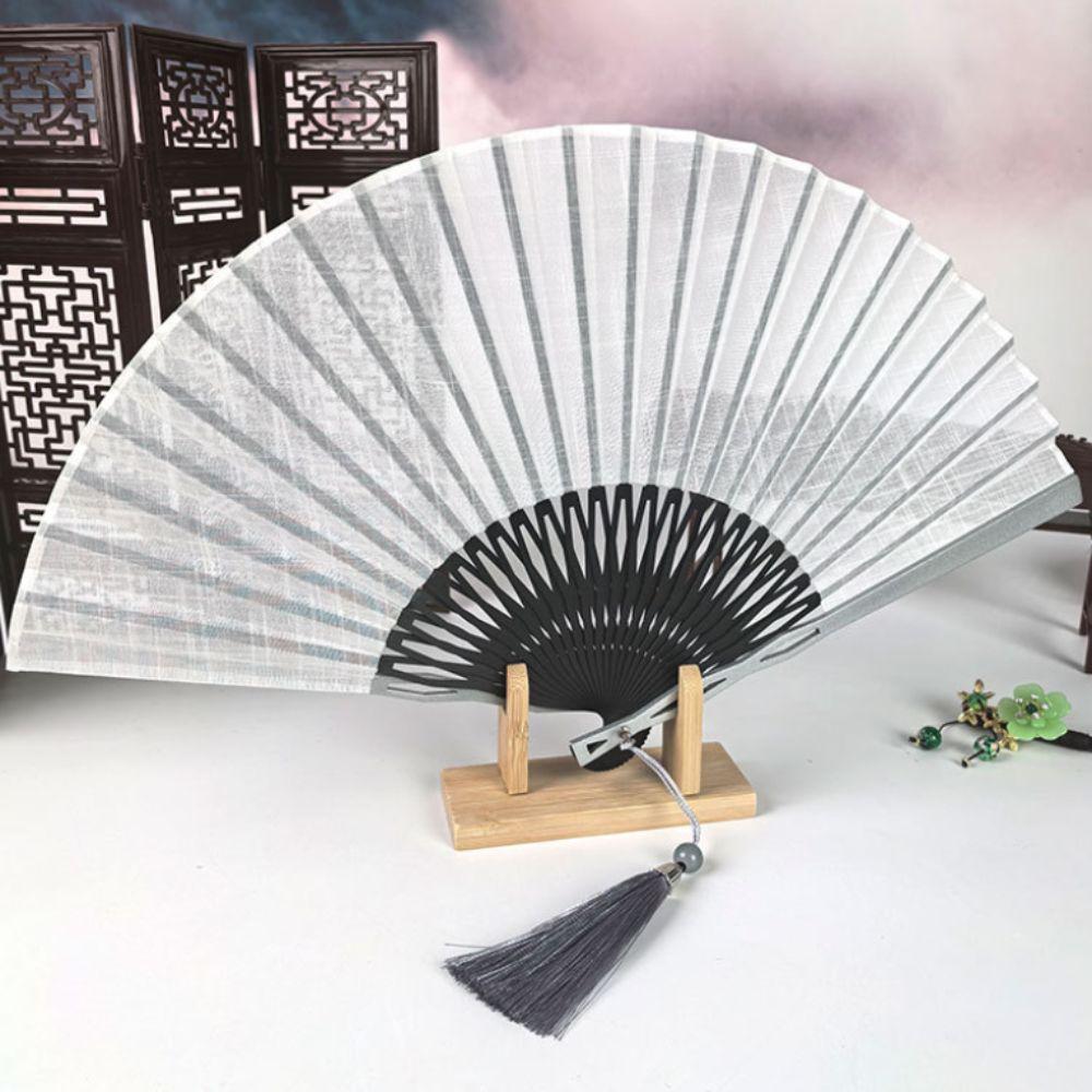 Stofffächer Sommer Handfächer Aluminium Zink Zinklegierung Seitenknochen Dekorativer Fächer Tanzfächer Fotografie Requisite