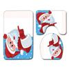 3D Toilet Floor Mat Bathroom Mat Christmas Three-Piece Foot Mat E-Commerce