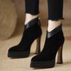 High Heels Women Ankle Boots Pointed Toe Fashion Winter Shoes Suede Designer Pumps 2025 Dress Elegant Chelsea Botas Para Mujer