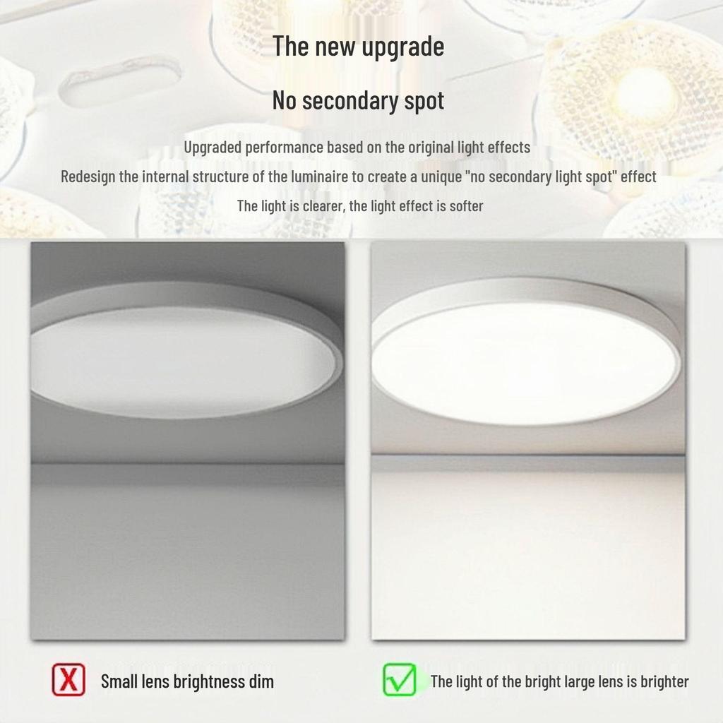 Nordic LED Ceiling Light, Super Bright & Eye-Protecting for Bedroom, Study, or Balcony