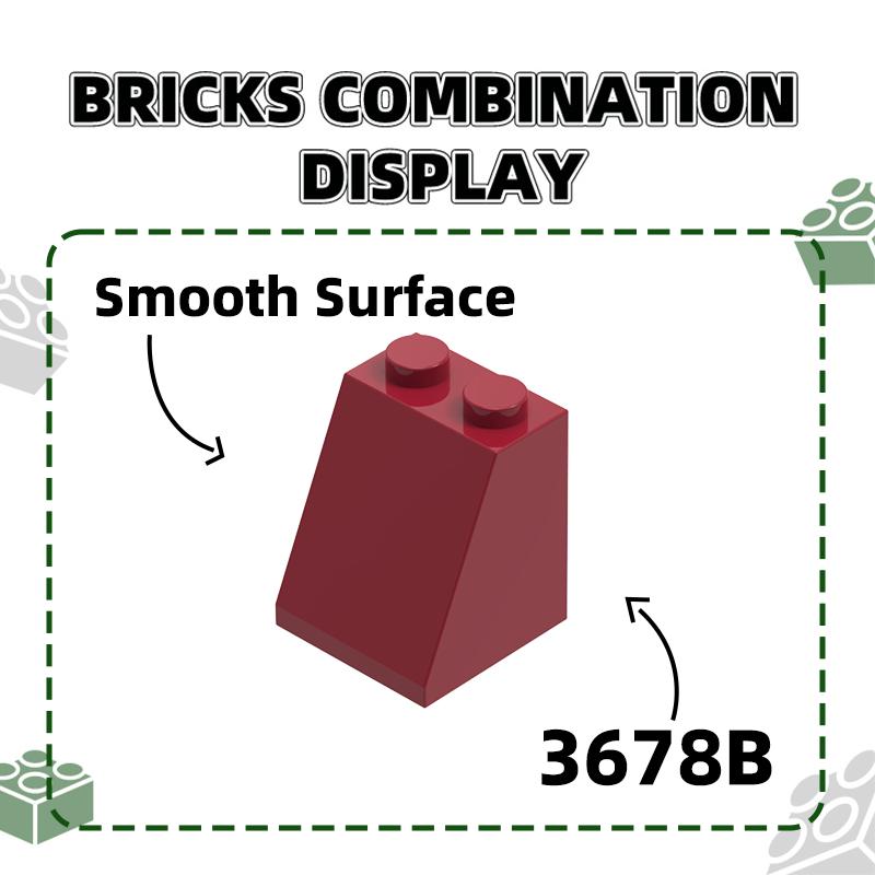 53Pcs/lot 3678 Roof Tile 2X2X2 Dots 65degree Block Moc Hue Accessories Compatible featuring Brick DIY Children's Plaything Assembly