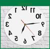 Horloge murale anti-acrylique inversée avec affichage LED pour la décoration du salon