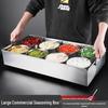Commercial Stainless Steel Multi-Compartment Seasoning Box