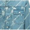 Evisu Full Print Buddha Head Letter Print Denim Jacket Men Jacket Denim-Blue 2ESHTM2DJ718LFCT