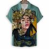 Modern Girls Pattern Print Men's Shirts Hawaii Short Sleeve Top Fashion Streetwear Casual Outdoor Men's and Women's Clothing Blouse