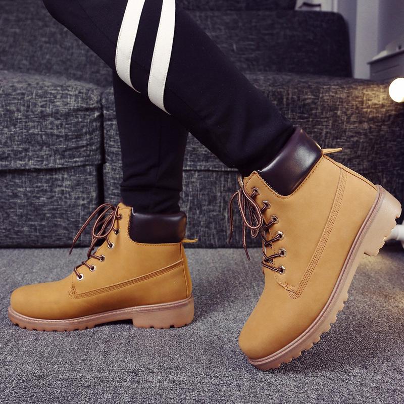 Men's High-Top Martin Boots, British Style, Plus Velvet, Large Size - Women's Retro Ankle Boots, G-3 G2