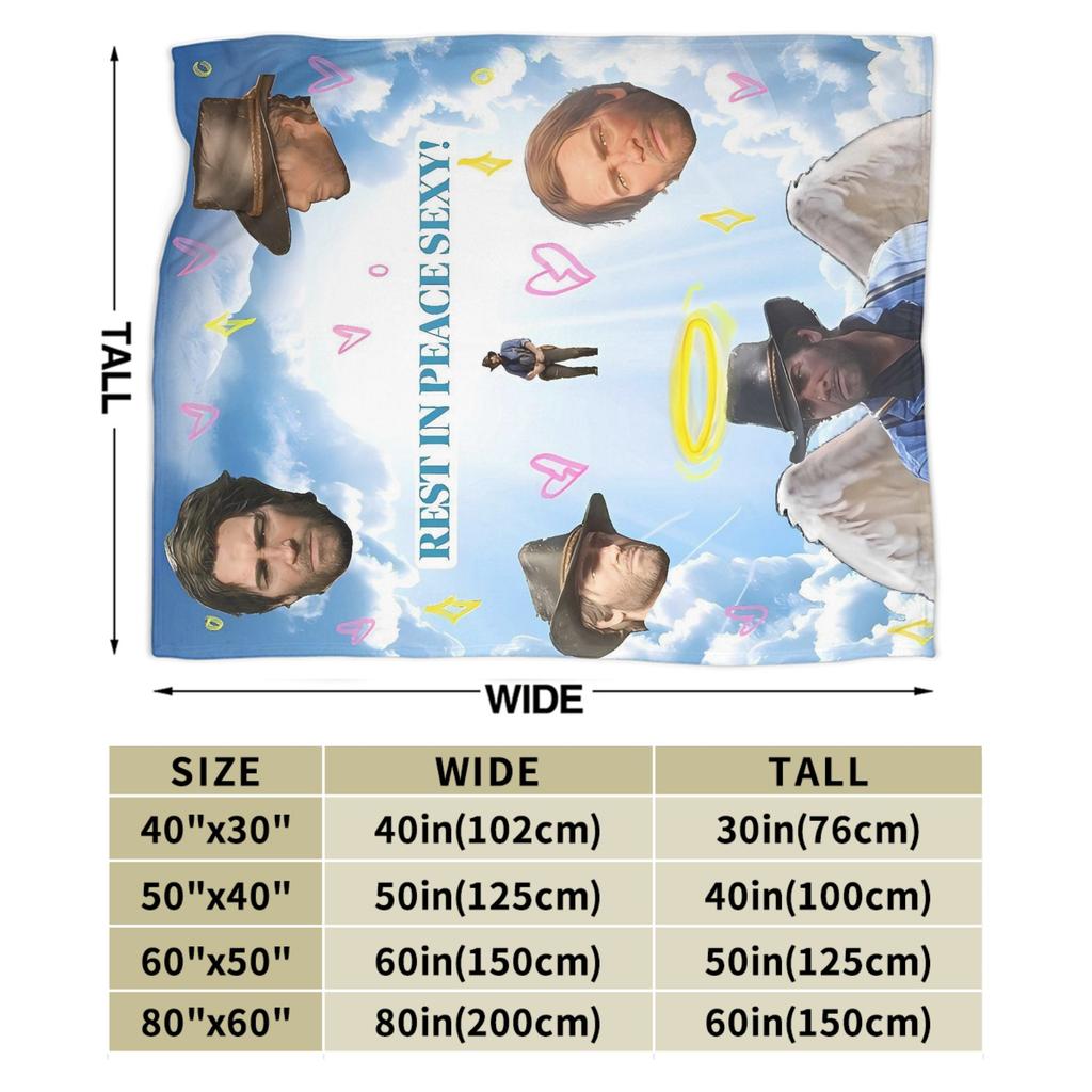 Arthur Morgan Angel Blanket  Travel Office Flannel Throw Blanket For Living Room Warm Soft Design Quality Bedspread Present
