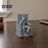 Compact Display Cabinet Decor Anubis Sitting On Throne Statue, Palm-Sized 3D Printed Non-toxic Desk Decoration Mini Ornament, Ancient Egyptian