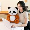 Raccoon turns into red panda plush toy children's doll cute doll birthday gift to soothe girls throw pillow