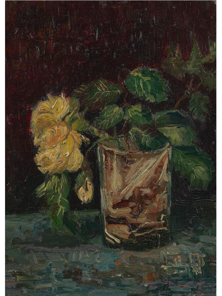 Impressionist Vincent Van Gogh Bouquet Sunflowers In Vase Poster Canvas Painting Abstract Roses Wall Art Room Home Decoration