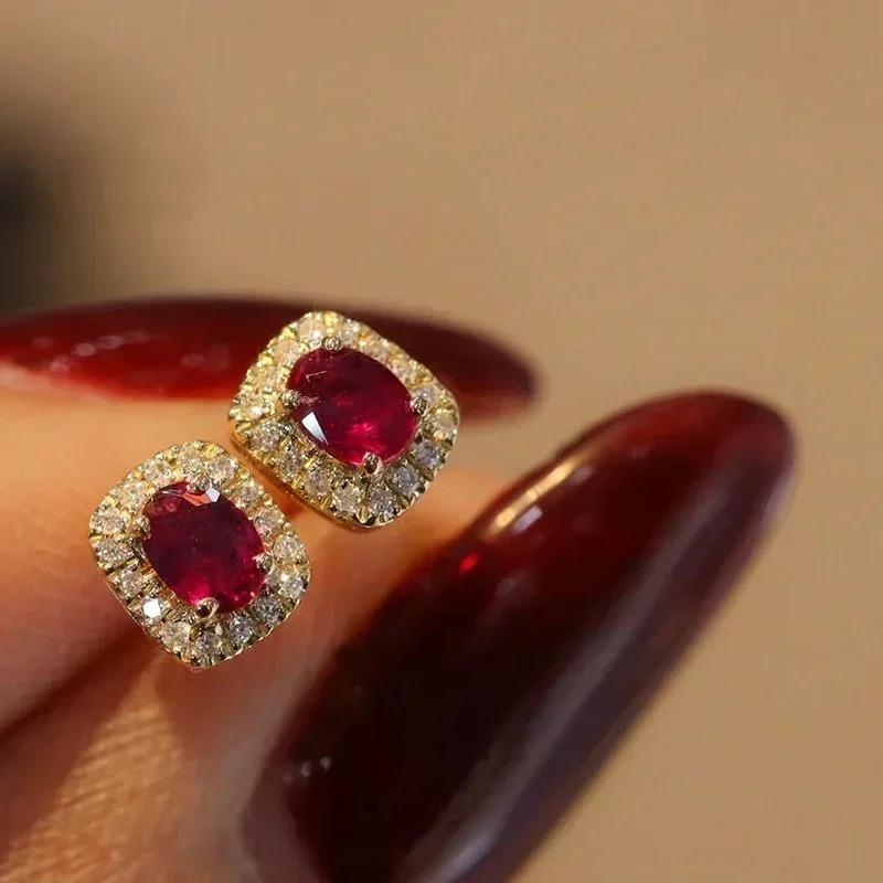 

Temperament Royal Blue Light Luxury Zircon Earrings 2026 New Fashion Ins Style Attending Banquet Zircon