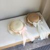 Straw Sun Visor Hat UV Protection Bow Sun Block Hat New Children Straw Hats  Travel