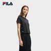 FILA Milano Series Fashion Classic Short Sleeve Dress Women dresses Black F11W525307F-BK