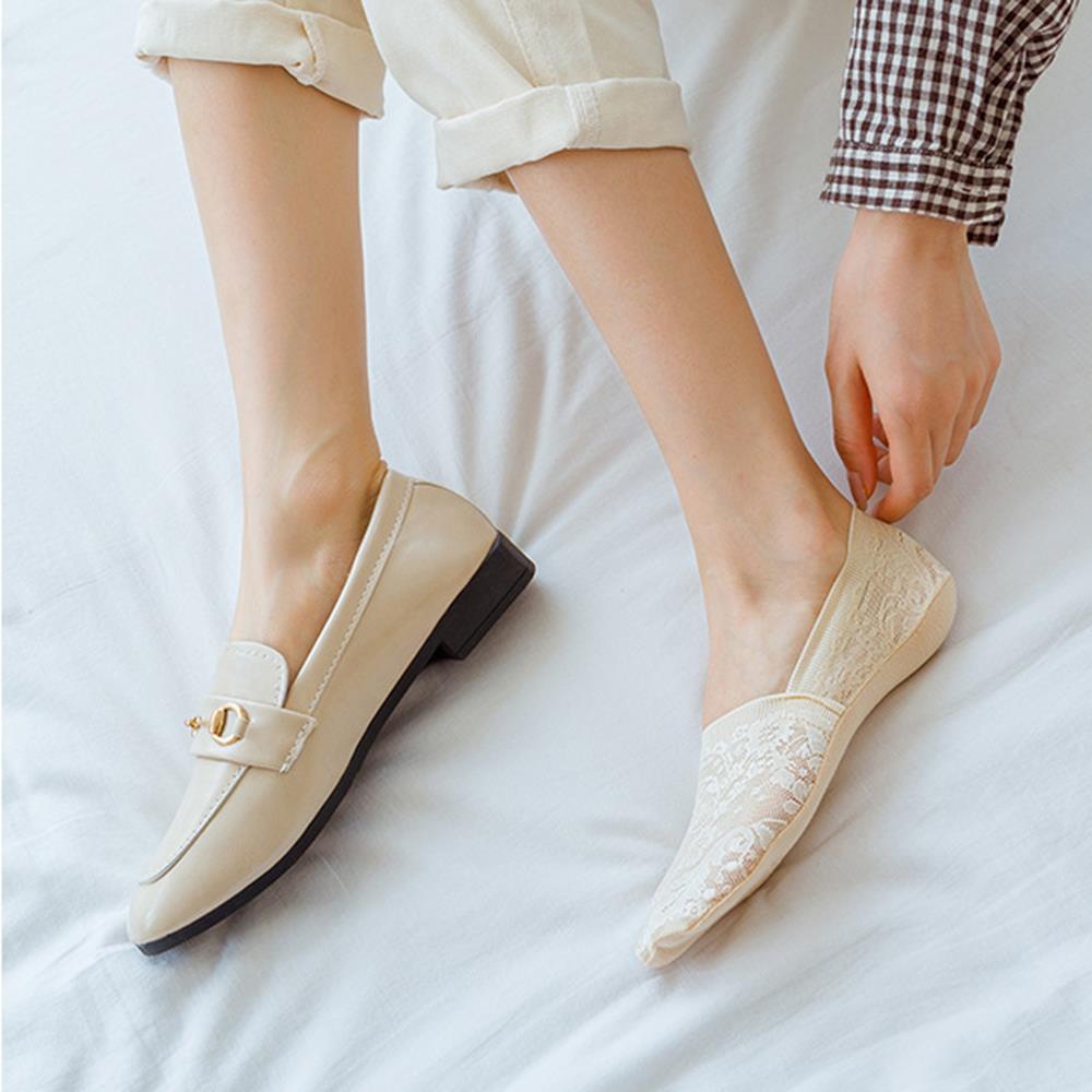 Summer Women Boat Socks Lace Flower Breathable Silicone Non-slip Thin Invisible Ankle Sock Fashion Transparent Short Sox