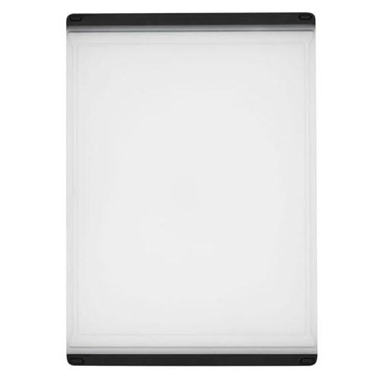 OXO Cutting Board Resin L Size 26.437.5cm Dishwasher Safe Bleach Non-Slip Moisture-Catching Groove Double-Sided NY Origin Universal Design
